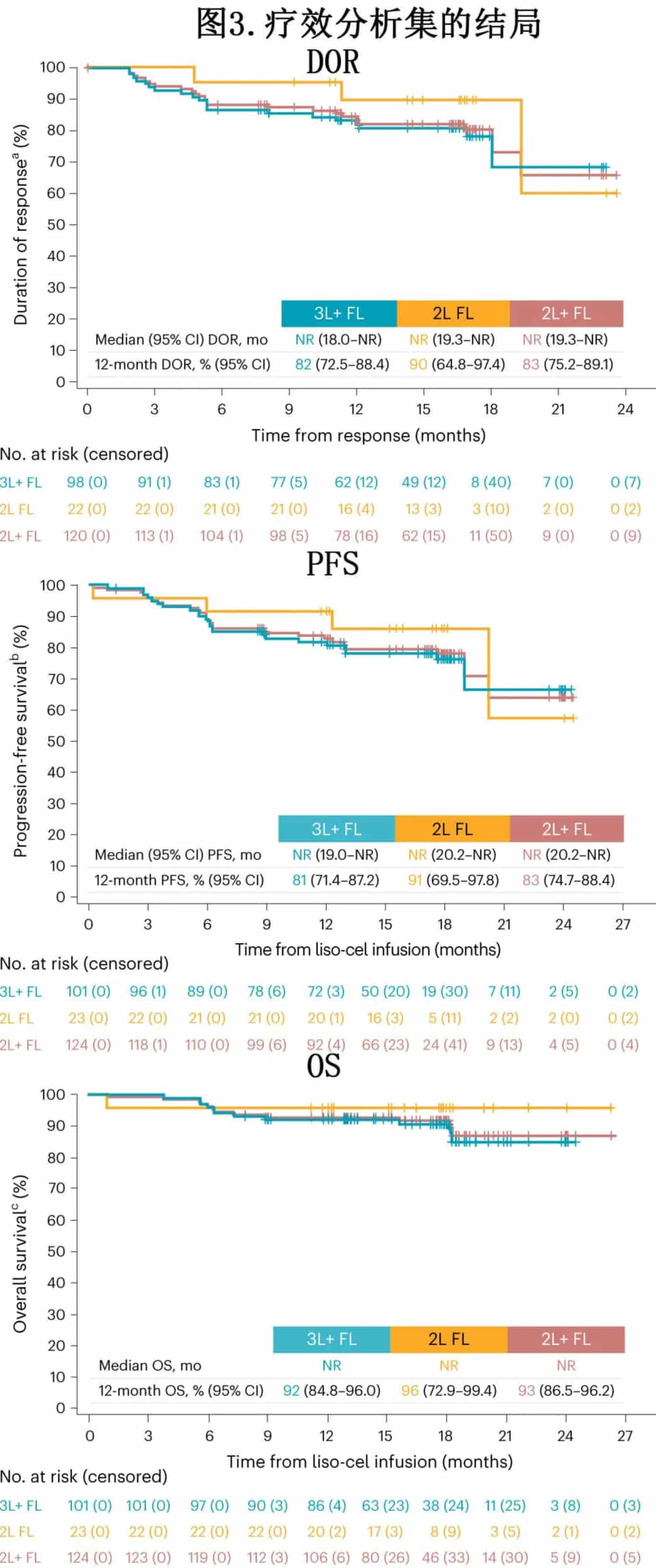 Outcome dor of the efficacy analysis set