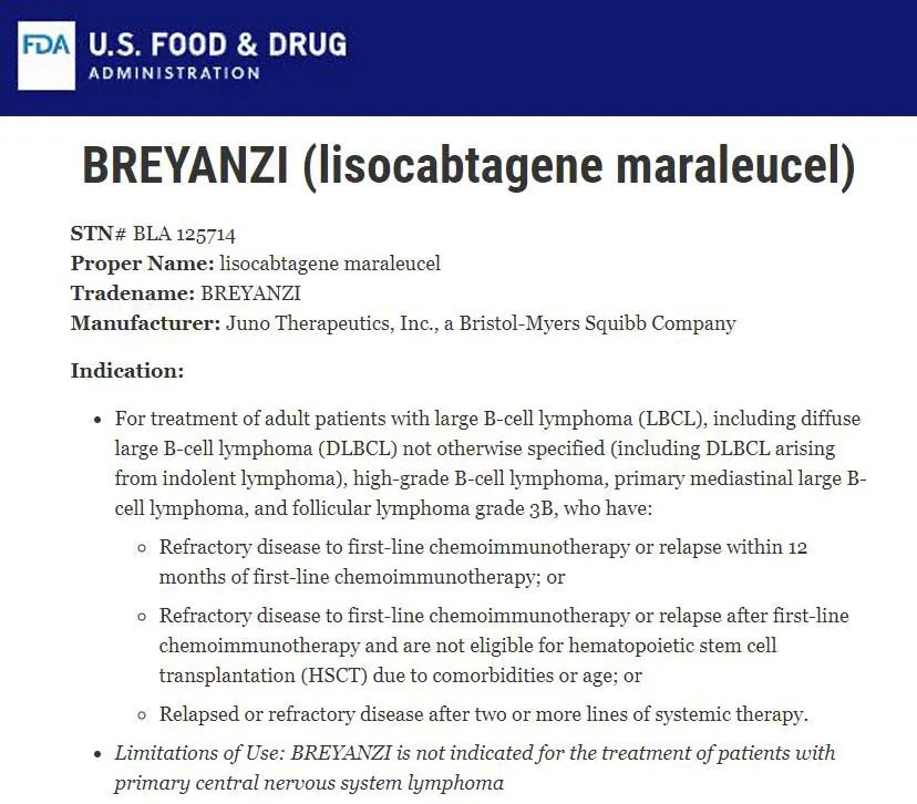 breyanzi dlbcl